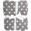 Little Starter Plush Toddler Blanket, Grey Dot