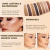 BEFIVECOK Liquid Contour Stick Makeup - Liquid Cream Bronzer Stick for Face, Natural Blendable Matte Cream Contour Makeup, Silky Long Lasting Waterproof Creme Blush Contour Wand(#05 BLACK BROWN)