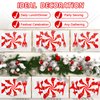 100Pcs Christmas Candy Cane Party Plates and Napkins Party Supplies Peppermint Party Tableware Set Red and White Striped Christmas Winter Party Decor Favors for Holiday Xmas Theme Party Serves 25