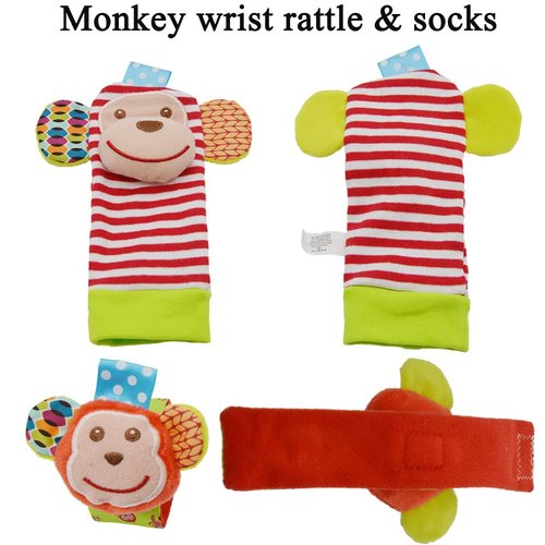 Baby Infant Rattle Socks Toys for Babies 0-3-4-5-6 Months, Newborn Sensory Soft Toys for 0-3-6 Months Old, Boy Girl Developmental Gift Toys