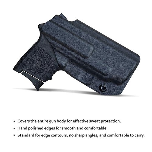 Bodyguard 380 Holster IWB Kydex for S&W M&P Bodyguard 380 with Integrated Laser - Inside Waistband Holster Bodyguard 380 Integrated Laser Pistol Gun Case Accessories (Black, Left)