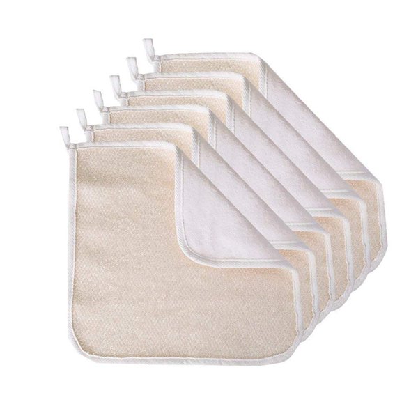 6 Pack Exfoliating Face Body Wash Cloth Towel, Soft-Weave Scrub Towel Cloth Beauty Skin Home Massage Bath Cloth for Skin Care, Shower Scrubber
