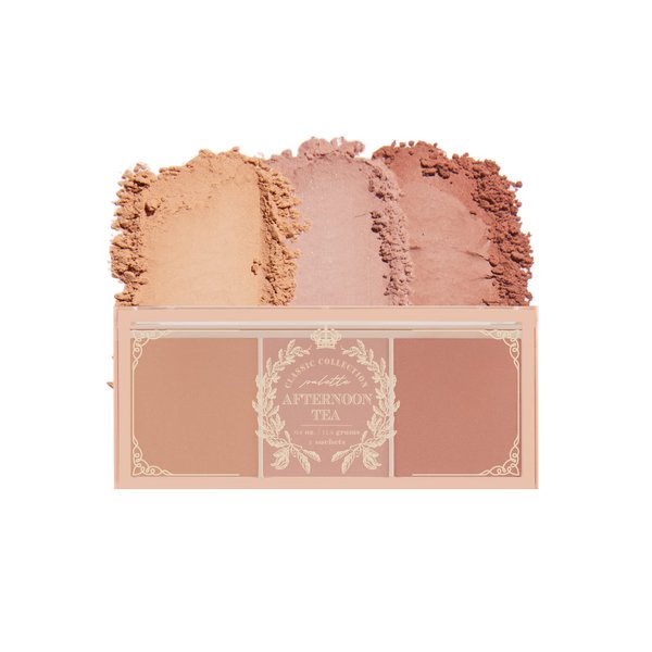I'm Meme Palette - Afternoon Tea Blusher | Warm Flavor, Warm Tone Blush for Cheek, Natural Makeup, Neutral Tone, 3 Shades Palette, Matte Powder Blush for Face & Cheeks, For All Skin Tones, 0.4 oz