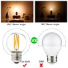 LiteHistory Dimmable 40W g16.5 Edison Bulb - 2700K 4W e26 Globe Bulb for Ceiling Fans, Chandeliers, Vanity Lights - AC120V 400lm 6Pack