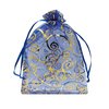 Ankirol Sheer Organza Favor Bags 6x8'' For Wedding Baby Shower 100pcs Gift Bags Samples Display Drawstring Pouches (blue swirl)
