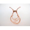 Medium rose gold tone textured metal hair claw clip
