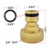 HQMPC Garden Hose Quick Connect Solid Brass Quick Connector Garden Hose Fitting Water Hose Connectors 3/4 inch GHT (2SETS)