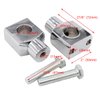 ApplianPar Chrome Motorcycle 1 Inch Handlebar Risers Round Bar Mount Clamp for Honda for Kawasaki for Suzuki for Yamaha Sliver Pack of 2