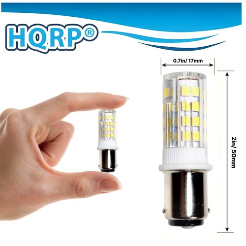 HQRP 4-Pack Sewing Machine LED Light Bulb for Kenmore (Sears) 385.11101 385.12102 385.12514 385.12714 385.15510; Kenmore 117.959 158.104 158.141 158.161 158.331