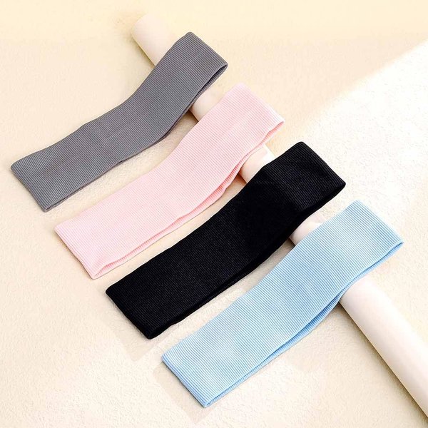 Sinalty 4 Pack Sport Headbands Elastic Soft Fabric Non-Slip Hair Bands Daily Workout Yoga Running Sports Hair Hoop for Women and Girls