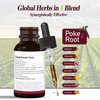 Poke Root Drops for Lymphatic Drainage & Immunity, 8-in-1 Herbal Formula Supplement for Lymph System Support with Cleavers Burdock Root Echinacea. 2 oz