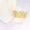 YARIEW Small Gold Crown for Little Girls Flower Bouquets Accessories Rhinestones Wedding Cake Topper Birthday Crown for Kids Cake Decorations Bridal Costume Hair Accessories Gifts