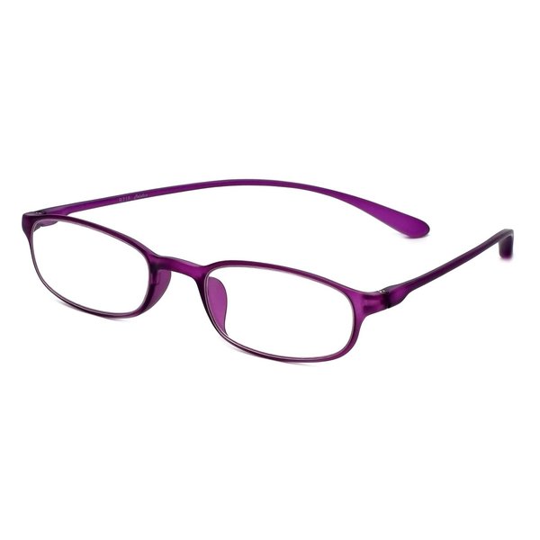 Calabria 718 Flexie Oval Reading Glasses +6.00 Violet Men/Women Bendable One Power Readers Flexible Durable TR90 Frame