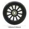Z-FIRST 100mm Scooter Wheels - 100mm Pro Kick Scooter Wheels Replacement Pair-Plastic Core 100mm Scooter Wheels for Razor Fuzion Scooters (2)
