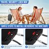 TNIIFXC Portable Travel Safe Lock Box 4-Digit Combination Mini Safe Box, Anti-Theft Beach Security Lockbox Waterproof Small Lockable Box with Removable Wire Rope for Dorm Beach Hotel Car Home Office