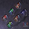 Ice Transparent Aurora Nail Powder Neon Rainbow Holographic Chameleon Powder Multi Chrome Iridescent Pigment Pearlescent Nail Art Glitters (6 Boxes Transparent)