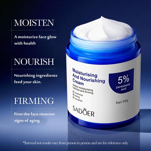 Grospe 5% Pantothenic Moisturizing and Nourishing Cream, Effectively Moisturize Firming amd Mourishs, Easy to Absorb, Controls Excessive Oil, Suitable for Sensitive Skin 3.4 Oz
