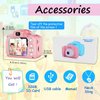 SVZIX Children's Digital Camera, Mini Dual Camera Rechargeable Children's Camera Gift, Aged 3 to 9 Years Old, 8 Million high-Definition Video 2-inch Outdoor Game Screen,32GB Card/Pink