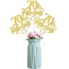 12 Pack 70 & Fabulous Centerpiece Sticks Assembled Glitter Seventy and Fabluous 70th Birthday Table Centerpiece Sticks for Cheers to 70 Years Old 70th Birthday Theme Party Supplies Gold