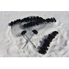 Apache Tears Stone Hair Clip Set - Includes 2 Hair Combs, 1 60 mm French Barrette, 2 Hair Pins