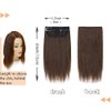 MY-LADY 2PCS Invisible Clip in Mini Hair Extensions for Short Hair Wiglets Hairpieces for Thinning Hair 6 Inch Medium Brown Short Extension Hair Clips Real Hair