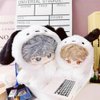 niannyyhouse 10cm~15cm 20cm 40cm Plush Doll Clothes Puppy Onesies Outfit Dolls Accessories Dress Up (White 10cm~15cm)