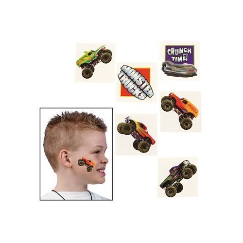 Fun Express 72 Monster Truck Temporary Tattoos