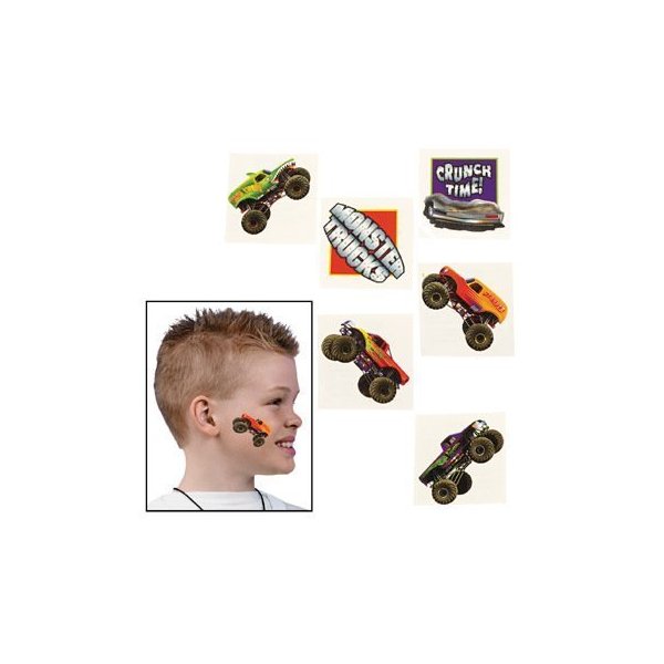 Fun Express 72 Monster Truck Temporary Tattoos