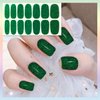 JERCLITY 24 Sheets Glitter Solid Color Nail Polish Strips Stickers with Nail File Self-Adhesive Nail Strips Stick On Nail Stickers Full Nail Wraps for Women Girls