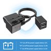 OBD Power Cable for Dash Camera,Constant Power Cable for Garmin DashCam,OBDII Adapter Cable with Dual USB Interfaces,24 Hours Surveillance/Acc Mode with Low Voltage Protection 11.6-36V to 5V/3A