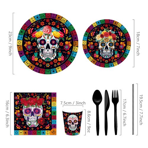 116 Ps Mexican Party Supplies 16 Guests Mexican Party Decorations Including Mexican Fiesta Party Paper Plates Dinner Plates Napkins Cups Set for Cinco De Mayo Mexican Party Decoration
