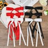 6PCS Hair Bows for Women Hair Clip Hair Tassel Hair Ribbon Ponytail Holder Accessories Slides Metal Clips Barrettes Girls Toddlers Teens Black Red White