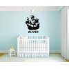 Pirate Ship Personalized Custom Name Wall Decals Wall Design Stickers Vinyl Removable Children Kids Rooms Girls Boys Baby Nursery Cartoon Size 20x20 inch