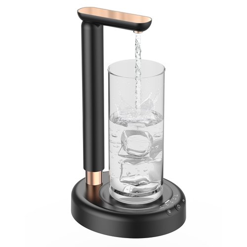 Desktop Water Bottle Dispenser, SPOVEN Electric Table Water Dispenser with Adjustable Height Design for 1-5 Gallon Bottle Pump Portable Type-C Charging Drinking Water Dispenser Water Jug Pump for Home