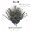 Aukmla Peacock Feather Headband Green 1920s Flapper Headpiece Rhinestones Costume Headdress Hair Accessories for Women and Girls