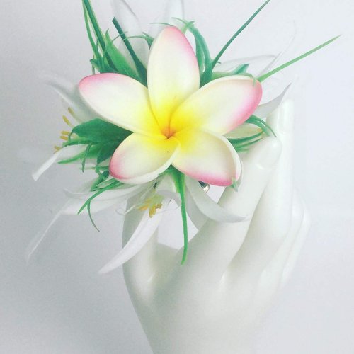 Plumeria Women Flower Hair Clips Hawaii Flower for Ears Hair Accessories for Preteen Dance Girls Mermaid Accessories for Her
