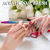 4 Pieces Kolinsky Acrylic Nail Brush Kolinsky Hair Bristles Round Shaped Handle Acrylic Brush Nail Brushes for Acrylic Application Nail Art Brush Nail Manicure Tool Size 6, 8, 10, 12