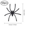 TUPARKA 50 Pcs Plastic Realistic Spider Mini Spiders Fake Joke Toys Haunted House Halloween Party Supplies, Black