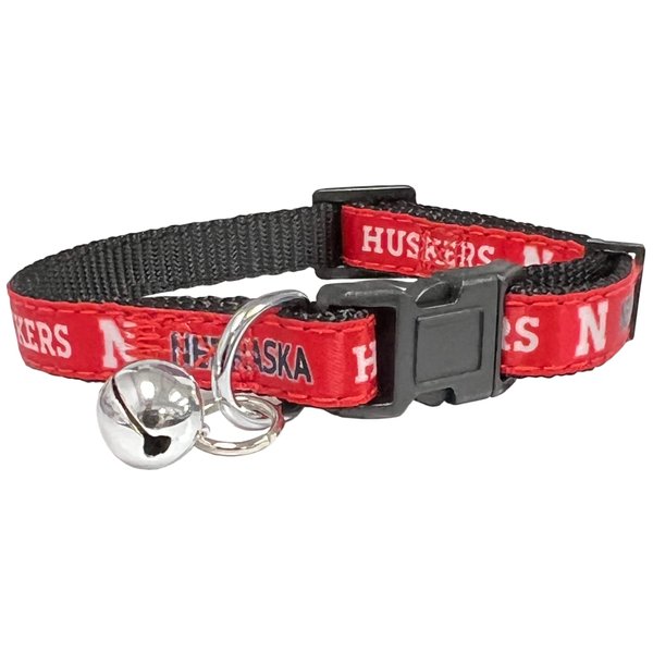 Pets First Collegiate Pet Accessories, Cat Collar, Nebraska Cornhuskers, One Size