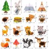 Distaratie 16PCS Woodland Animals Honeycomb Centerpieces Forest Friends 3D Table Toppers for Woodland Baby Shower Birthday Decorations Wild One Camping Party Supplies