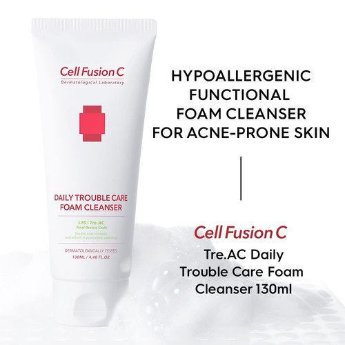 CELL FUSION C Daily Trouble Care Foam Cleanser | Acne Control, Salicylic Acid Face Wash