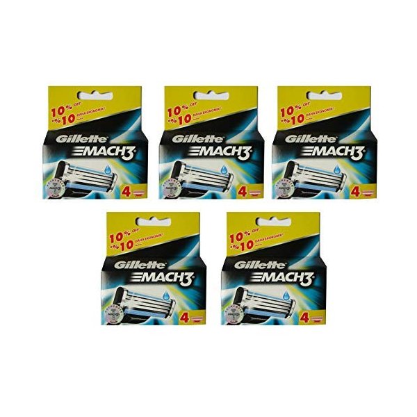 Gillette Mach 3 Sensitive Razor Refill 20 Cartridges