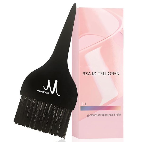 Shinefinity Zero Lift Glaze 09/36 Very Light Blonde Gold Violet Demi-Permanent Hair Color 2 Ounce and M Hair Designs Tint Brush (Bundle)