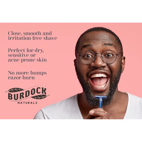 Burdock Naturals Organic Shaving Soap - All natural Shaving cream for razor burn and bumps
