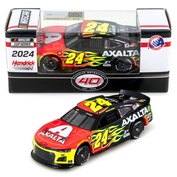 William Byron 2024 Darlington Throwback to Jeff Gordon’s 2009 Firestorm Paint Scheme Diecast Car 1:64 Scale