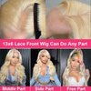 BABOSHOW 613 Lace Front Wig Human Hair 13x6 Blonde Lace Front Wigs Human Hair 26 Inch Body Wave Blonde Wig Human Hair 210% Density 613 HD Lace Frontal Wig Pre Plucked with Baby Hair