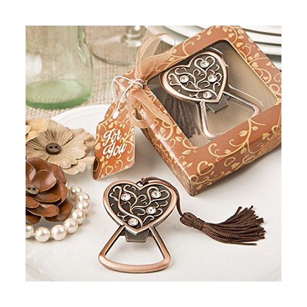 Fashioncraft Antique Copper Heart Bottle Opener