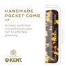 Kent FOT TY Fine Tooth Comb - Beard Comb-Handmade Travel Pocket Comb - Styling Small Comb - Hair Comb for Fine or Thinning Hair-Mustache and Beard Care, Hair-Essential Comb for Kent Beard Kit