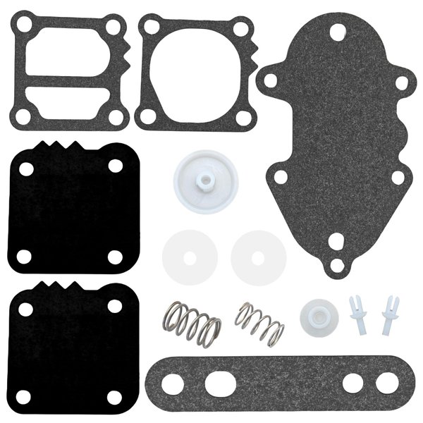 JLM MARINE 857005A1 Fuel Pump Diaphragm Kit for Mercury Mariner and Force 30-275 HP Outboard Engines Check Valve 21-43990A10 18-7817