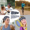 Honbay 2PCS Outdoor Sports Hairbands Hair Accessories Soccer Headband Non Slip Elastic Yoga Workout Headband Fashion Sports Ball Print Bicycle Bandanas Head Wrap for Men and Women